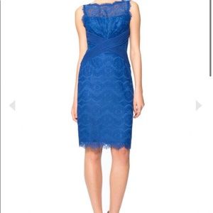 Tadashi Shoji blue lace cocktail dress